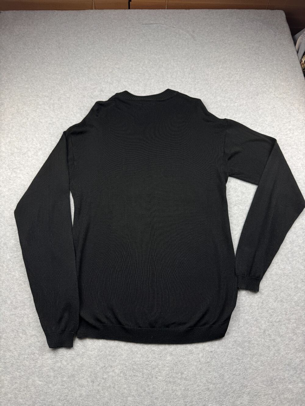 Men's Cassel Black Ribbed Short Sleeve Shirt Size L